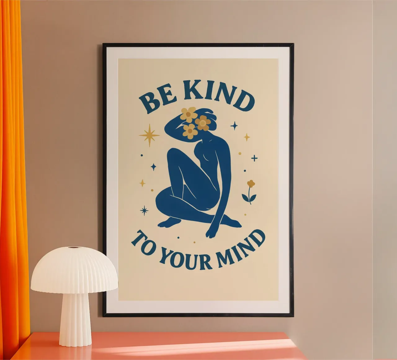 "Wees aardig voor je geest - Blue Figure Tribute". hahnemühle van Vonda Shop