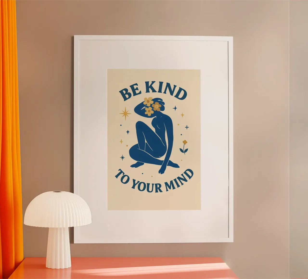 "Wees aardig voor je geest - Blue Figure Tribute". hahnemühle van Vonda Shop