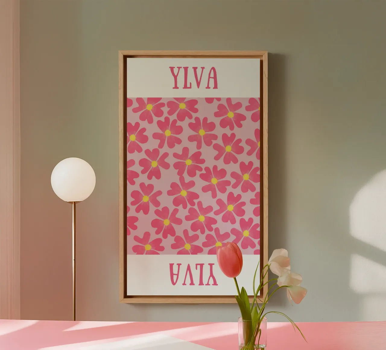 Ylva tela con Cornice a cassetta da art studio jet