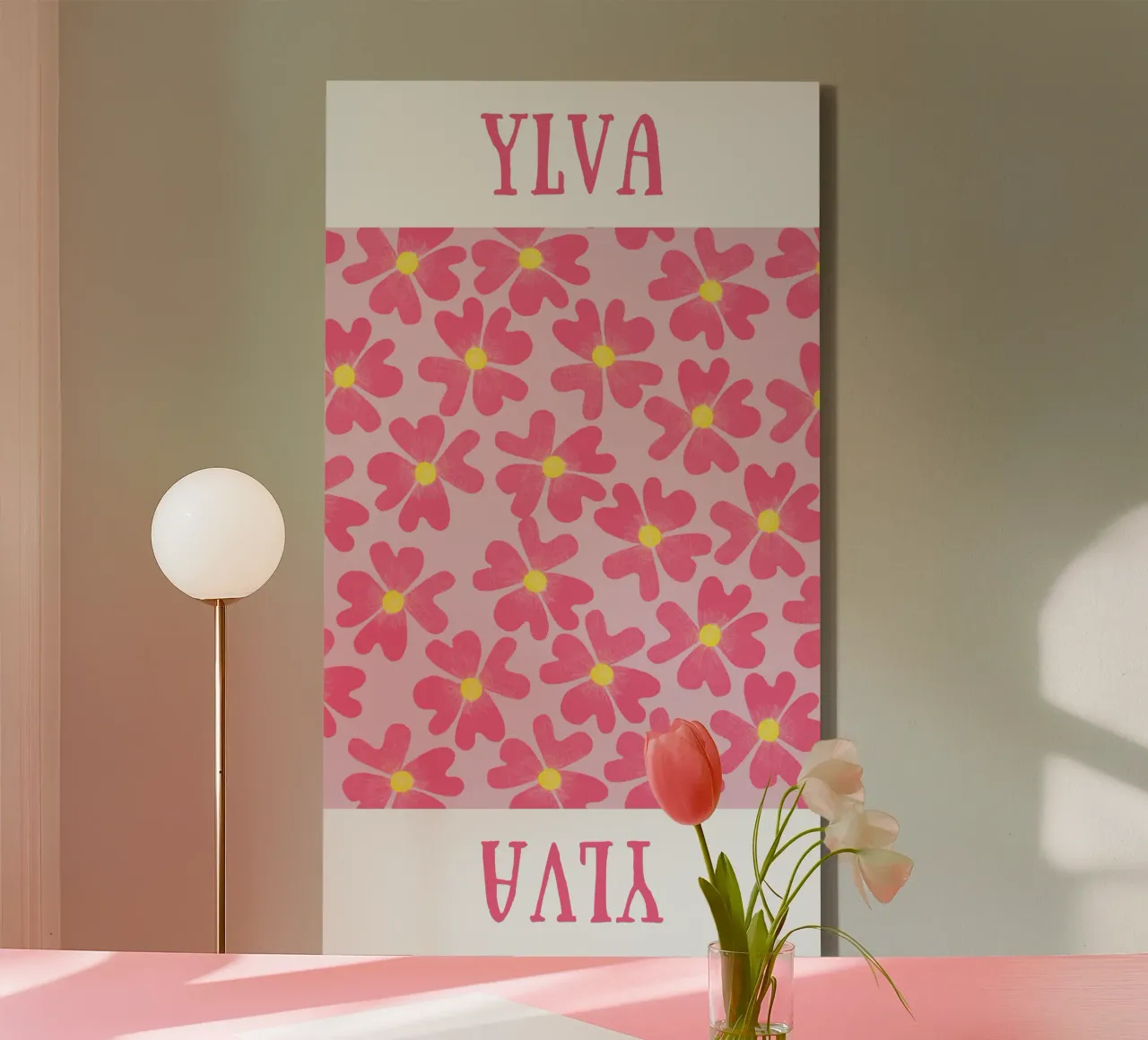 Ylva tela con Cornice a cassetta da art studio jet