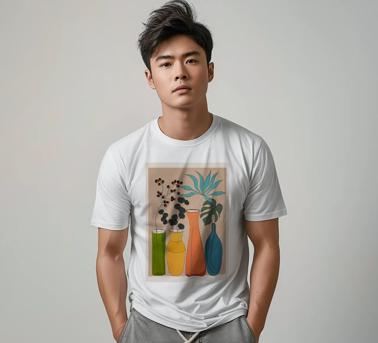 Modern Minimalist Abstract Vases 1 t-shirt da Nadjaa