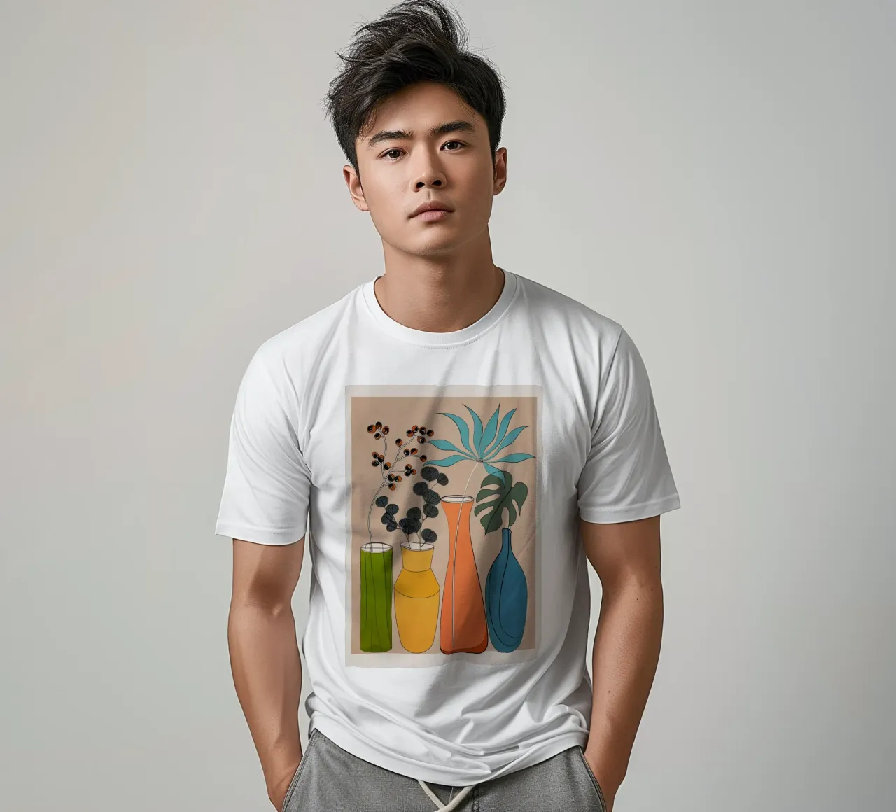 Modern Minimalist Abstract Vases 1 camiseta de Nadjaa