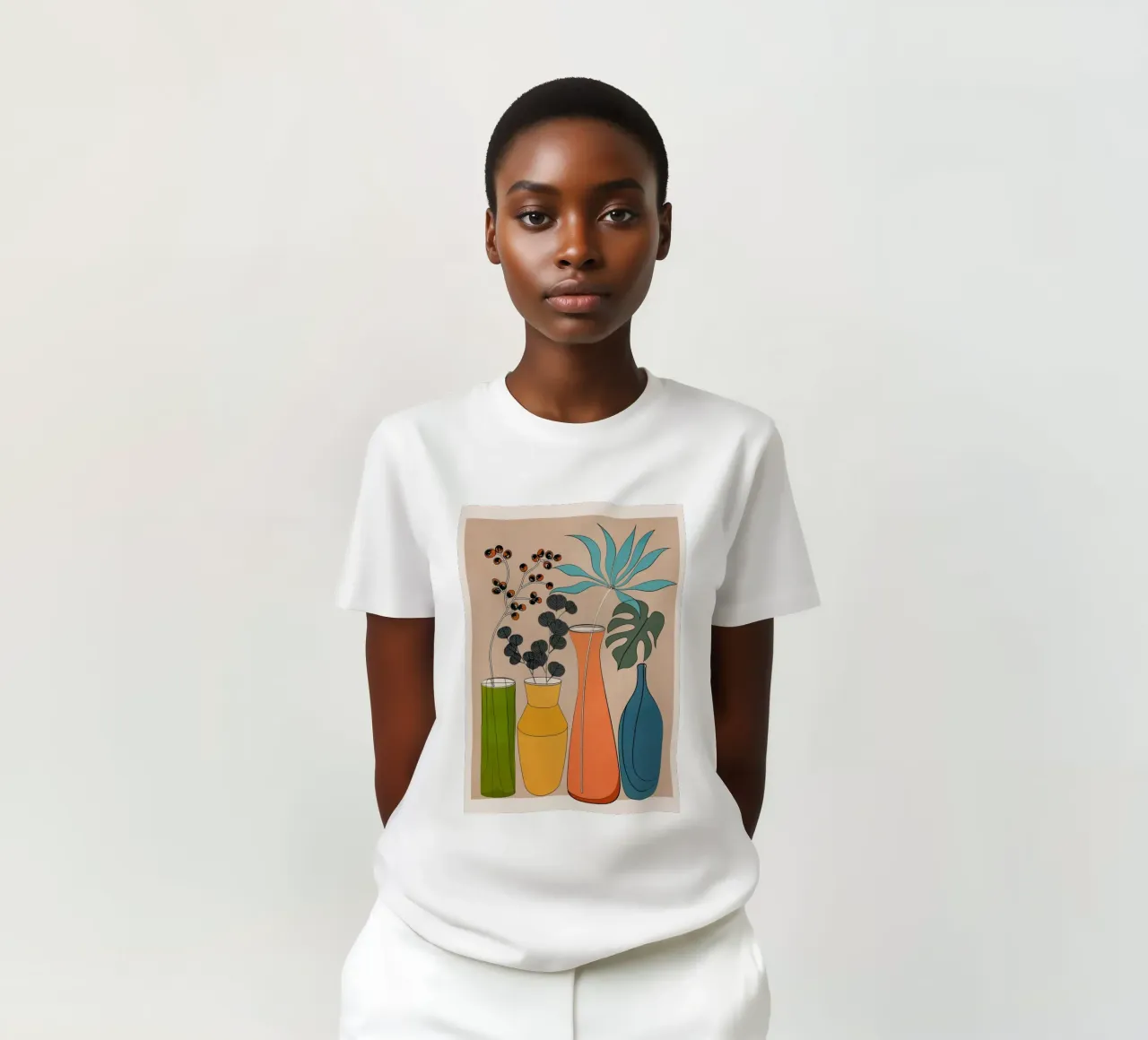 Modern Minimalist Abstract Vases 1 t-shirt da Nadjaa
