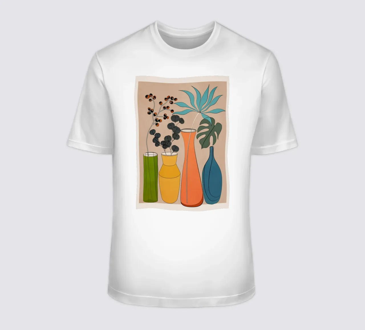 Modern Minimalist Abstract Vases 1 t-shirt da Nadjaa