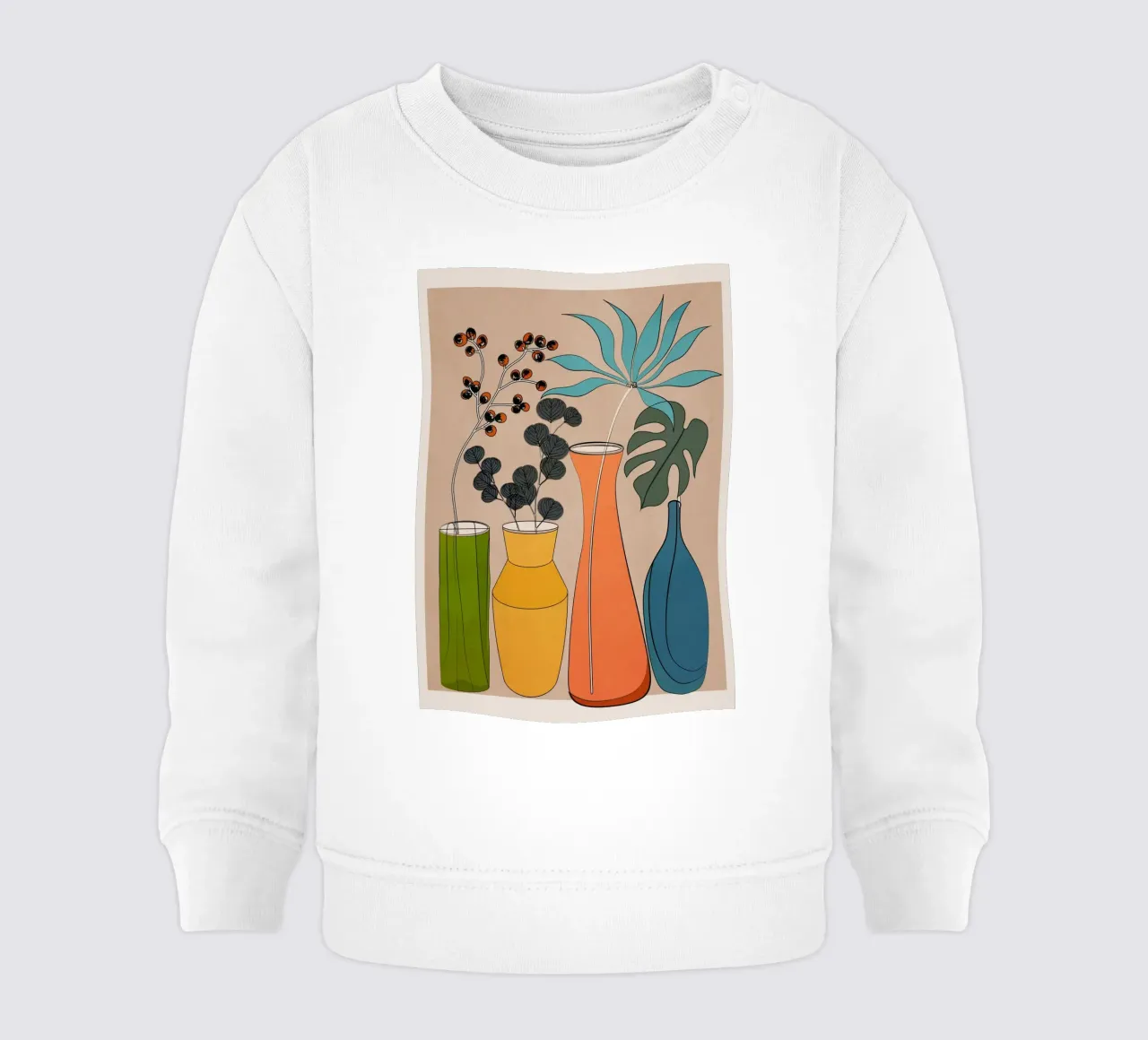 Modern Minimalist Abstract Vases 1 baby sweatshirt van Nadjaa