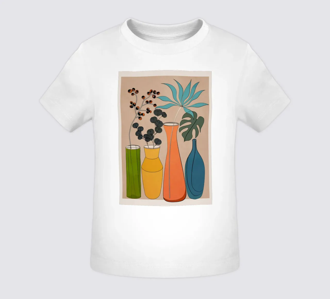Modern Minimalist Abstract Vases 1 maglietta neonato da Nadjaa
