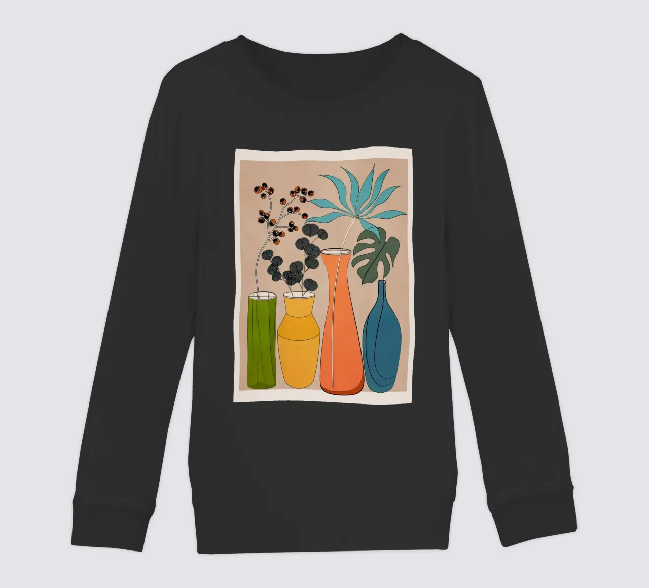 Modern Minimalist Abstract Vases 1 felpa bambino da Nadjaa