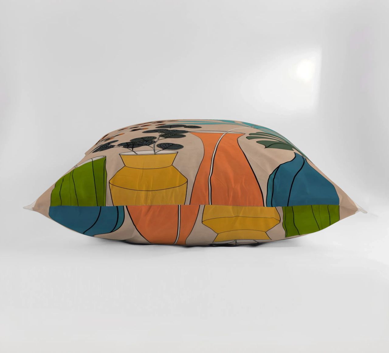 Modern Minimalist Abstract Vases 1 cuscino da Nadjaa