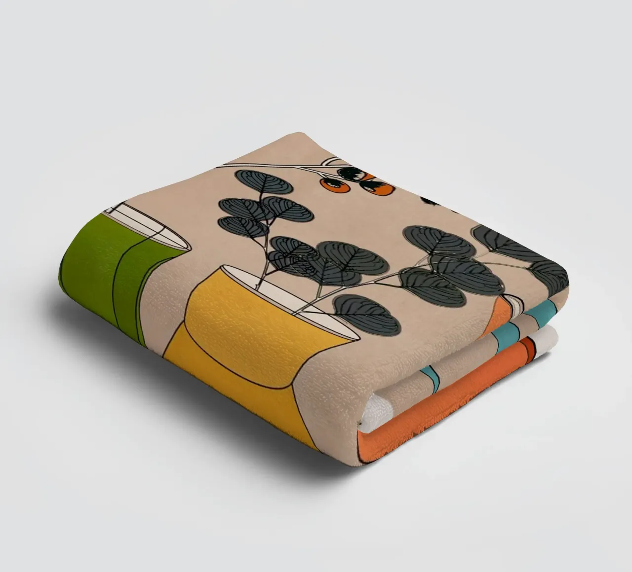 Modern Minimalist Abstract Vases 1 asciugamano da bagno da Nadjaa