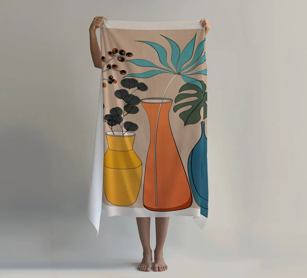 Modern Minimalist Abstract Vases 1 telo mare da Nadjaa