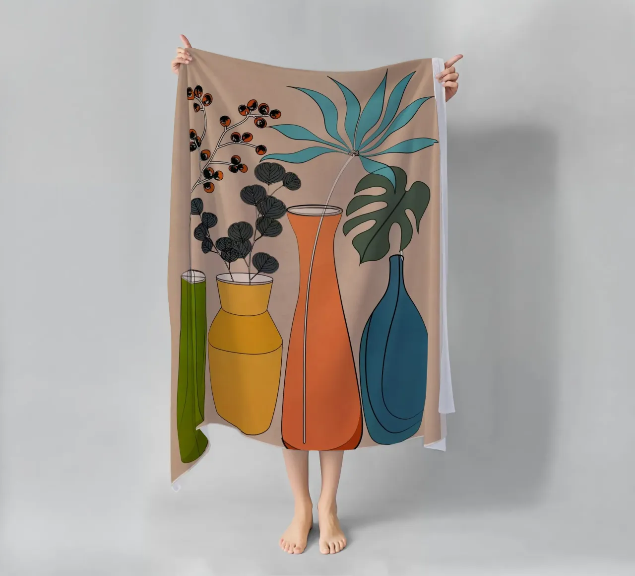 Modern Minimalist Abstract Vases 1 telo mare da Nadjaa