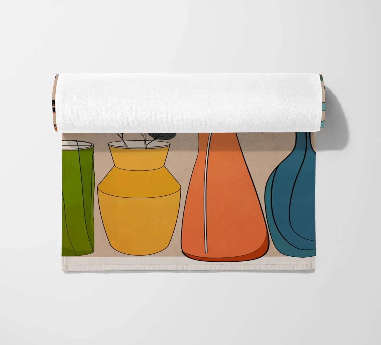 Modern Minimalist Abstract Vases 1 toalla de playa de Nadjaa
