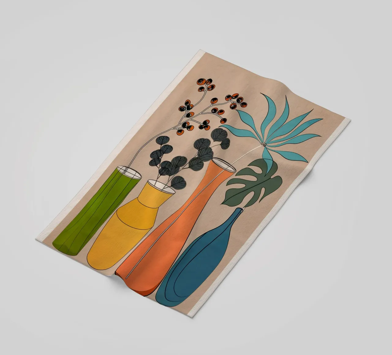 Modern Minimalist Abstract Vases 1 telo mare da Nadjaa