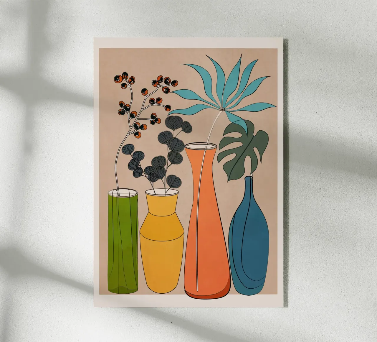 Modern Minimalist Abstract Vases 1 metacrilato de Nadjaa