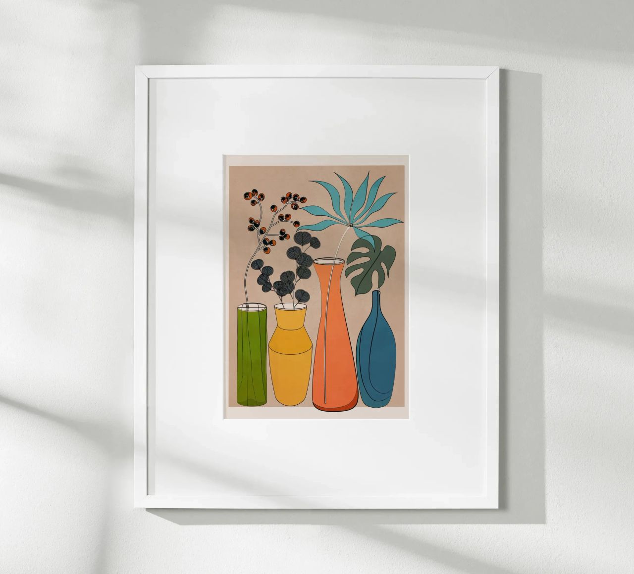 Modern Minimalist Abstract Vases 1 carta hahnemühle da Nadjaa