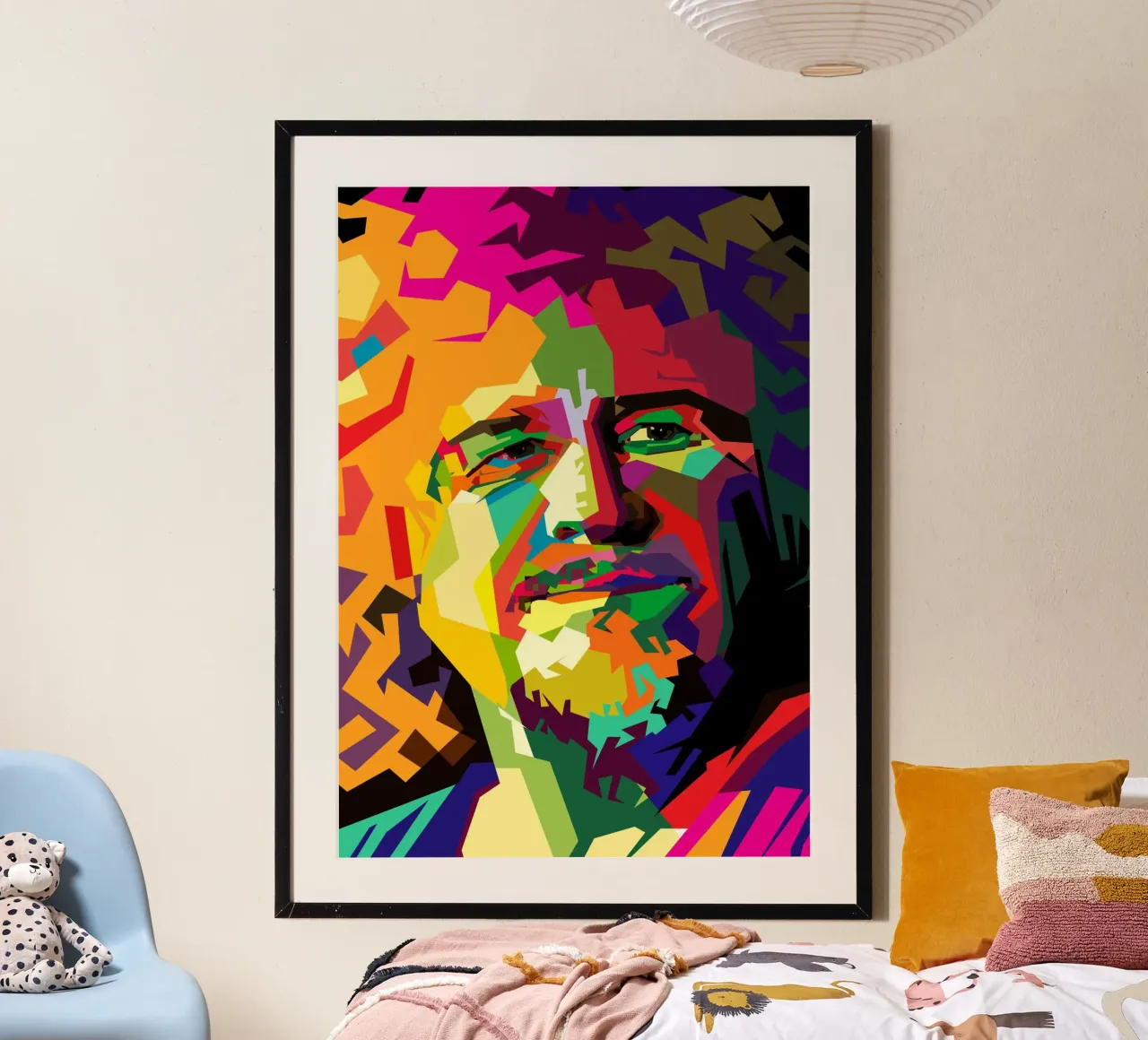 Sammy Hagar cantante hard rock WPAP Trending Now poster con telaio in plastica da Artkreator