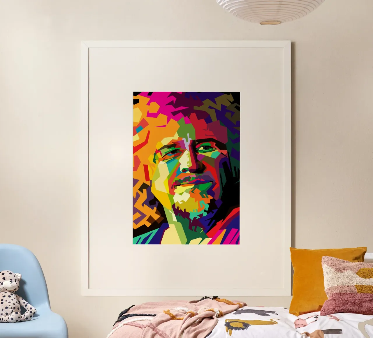 Sammy Hagar cantante hard rock WPAP Trending Now poster con telaio in plastica da Artkreator