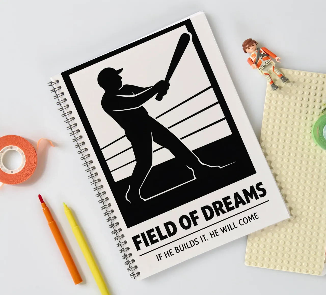 Field Of Dreams Print spiral notebook by MoviesArt