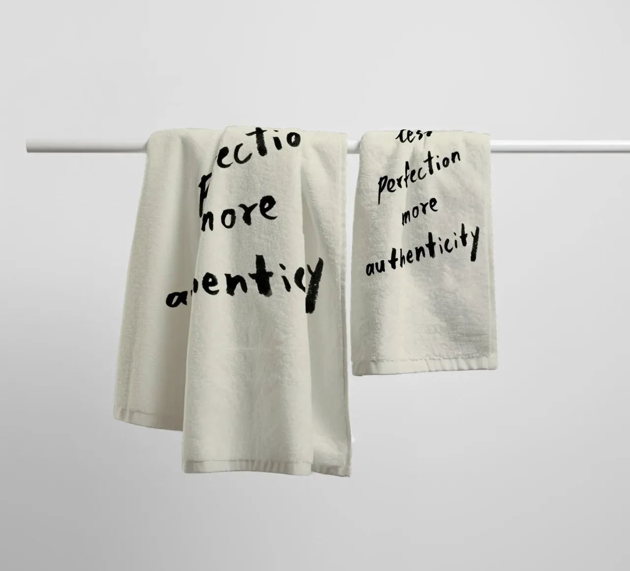 Moins de perfection Plus d'authenticité serviette de bain de intemporalis