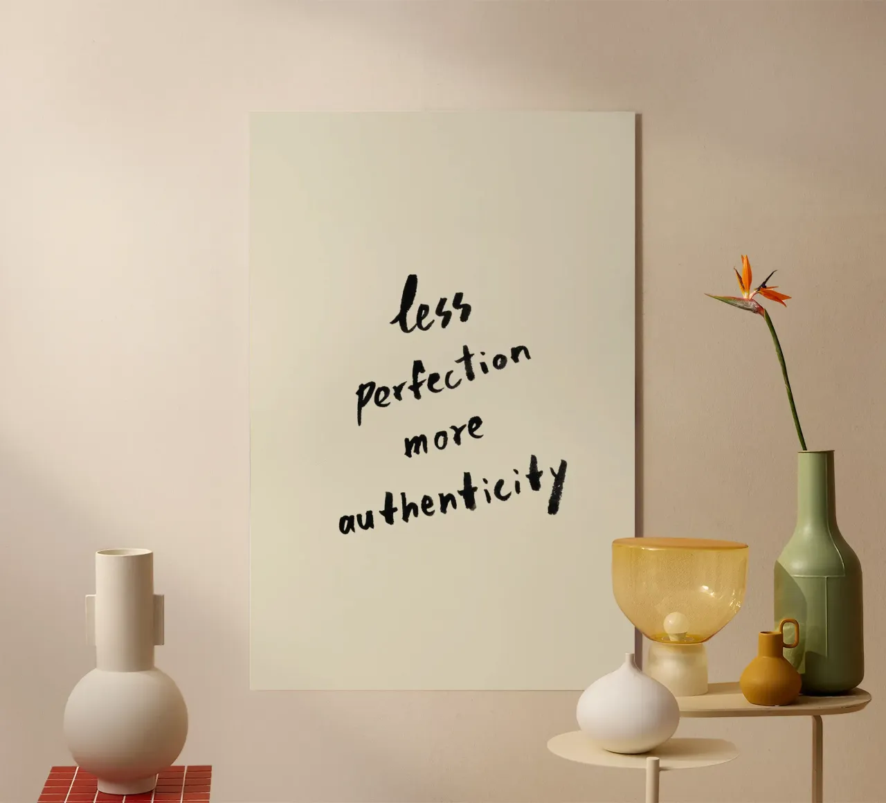 Minder Perfectie Meer Authenticiteit acryl van intemporalis