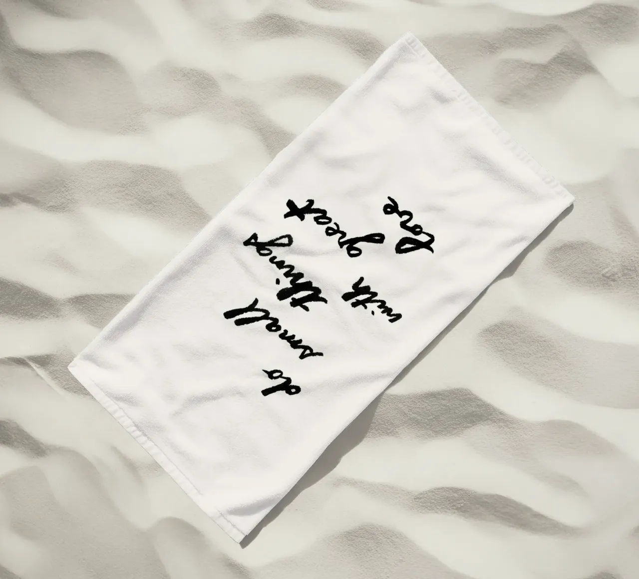 Do Small Things With Great Love beach towel by intemporalis