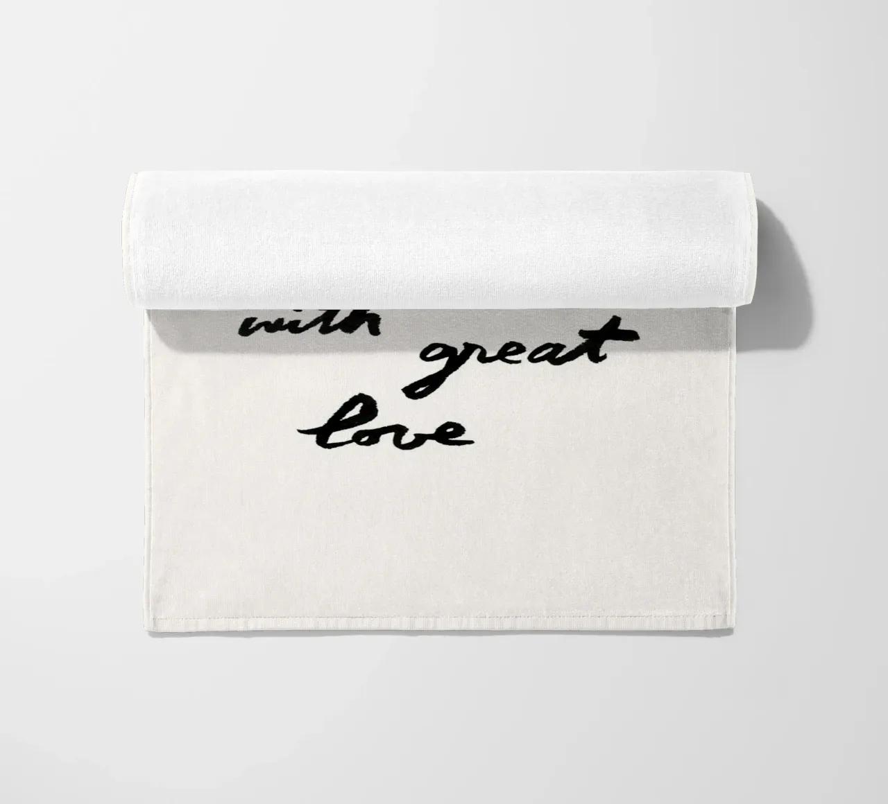 Do Small Things With Great Love beach towel by intemporalis
