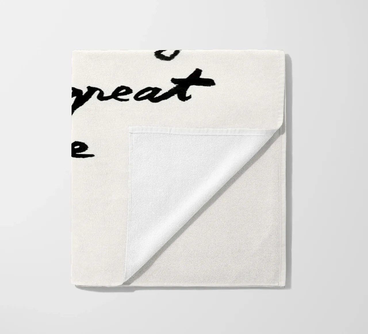 Do Small Things With Great Love beach towel by intemporalis