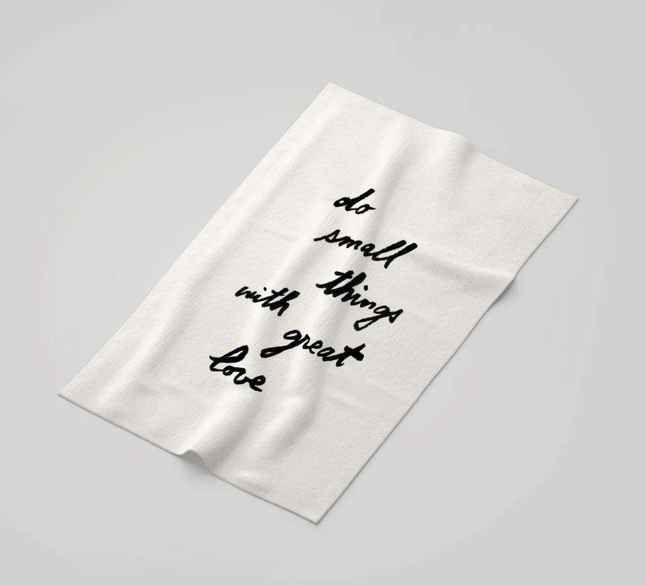 Do Small Things With Great Love beach towel by intemporalis