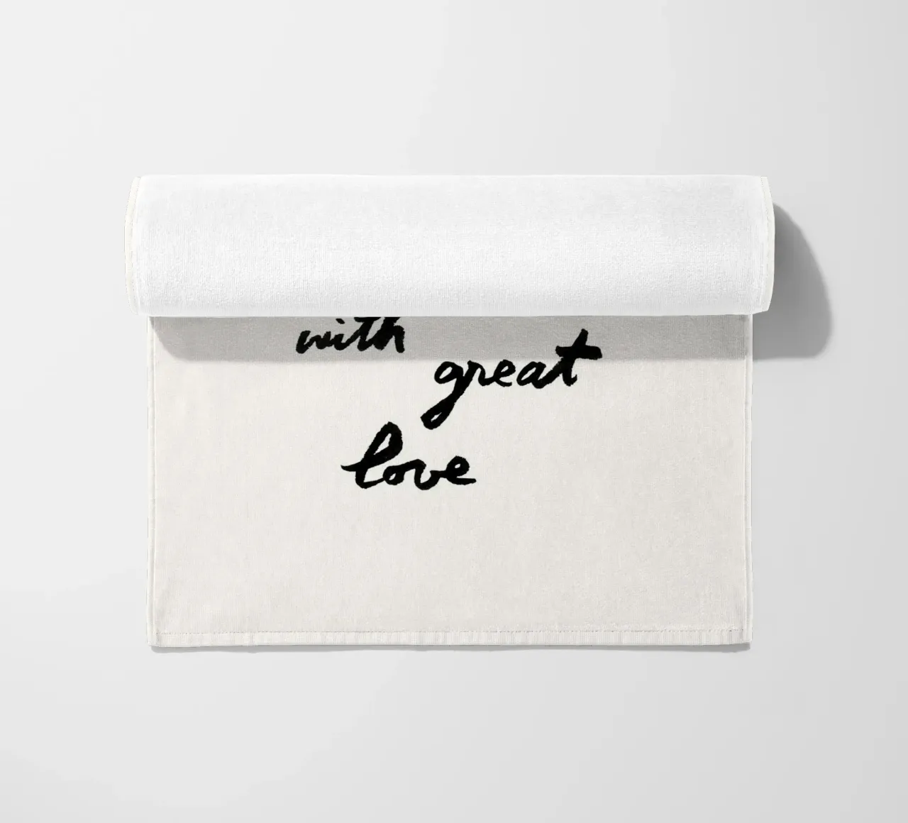 Do Small Things With Great Love beach towel by intemporalis