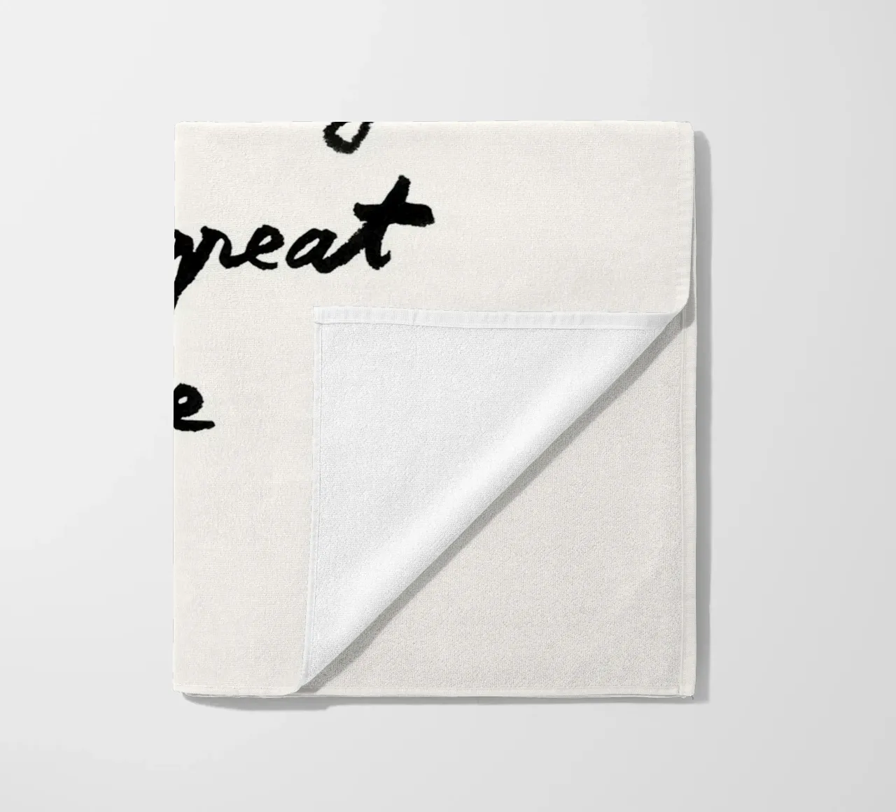 Do Small Things With Great Love beach towel by intemporalis