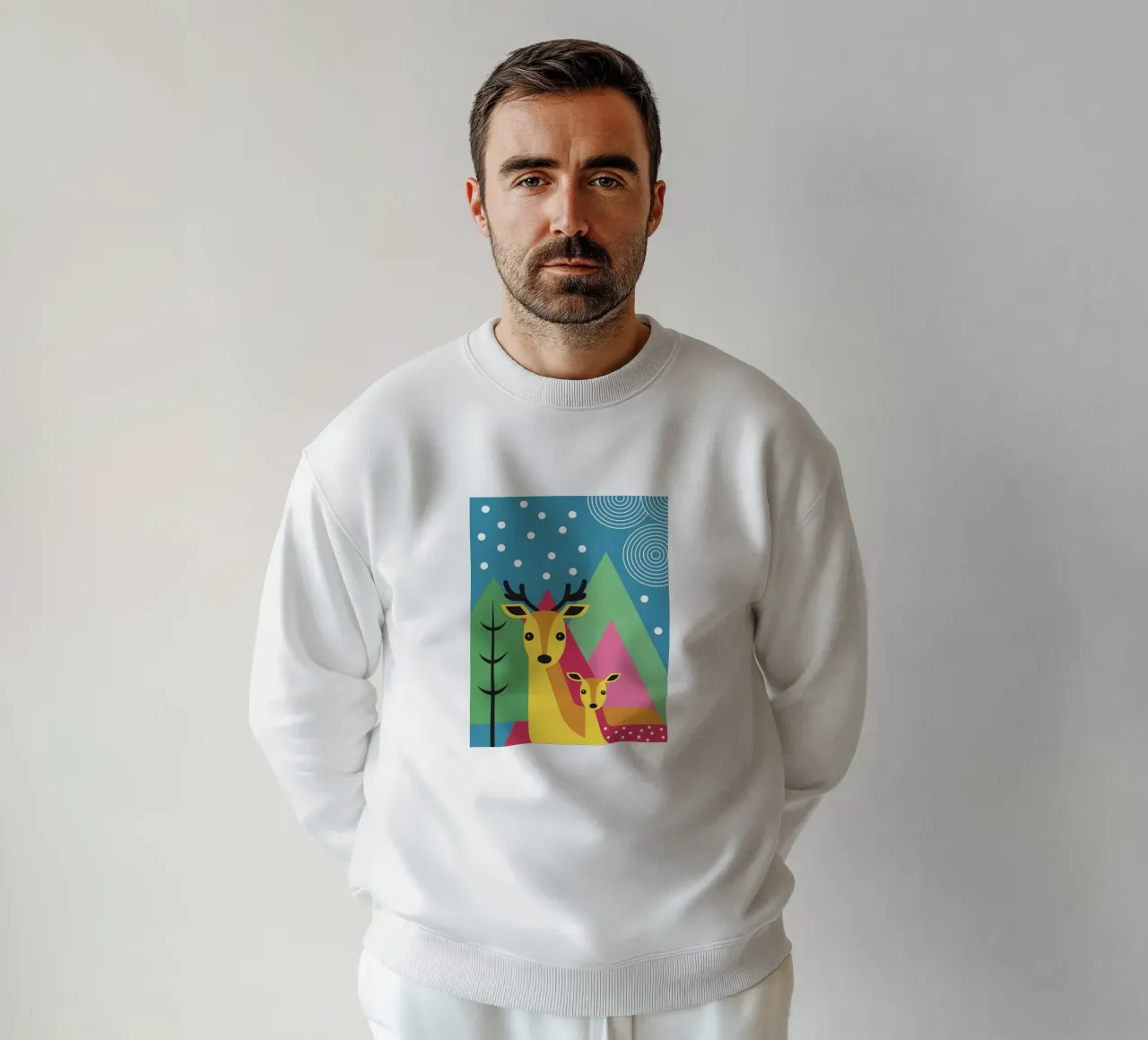 Due cervi felpa da LOOK DIFFERENT