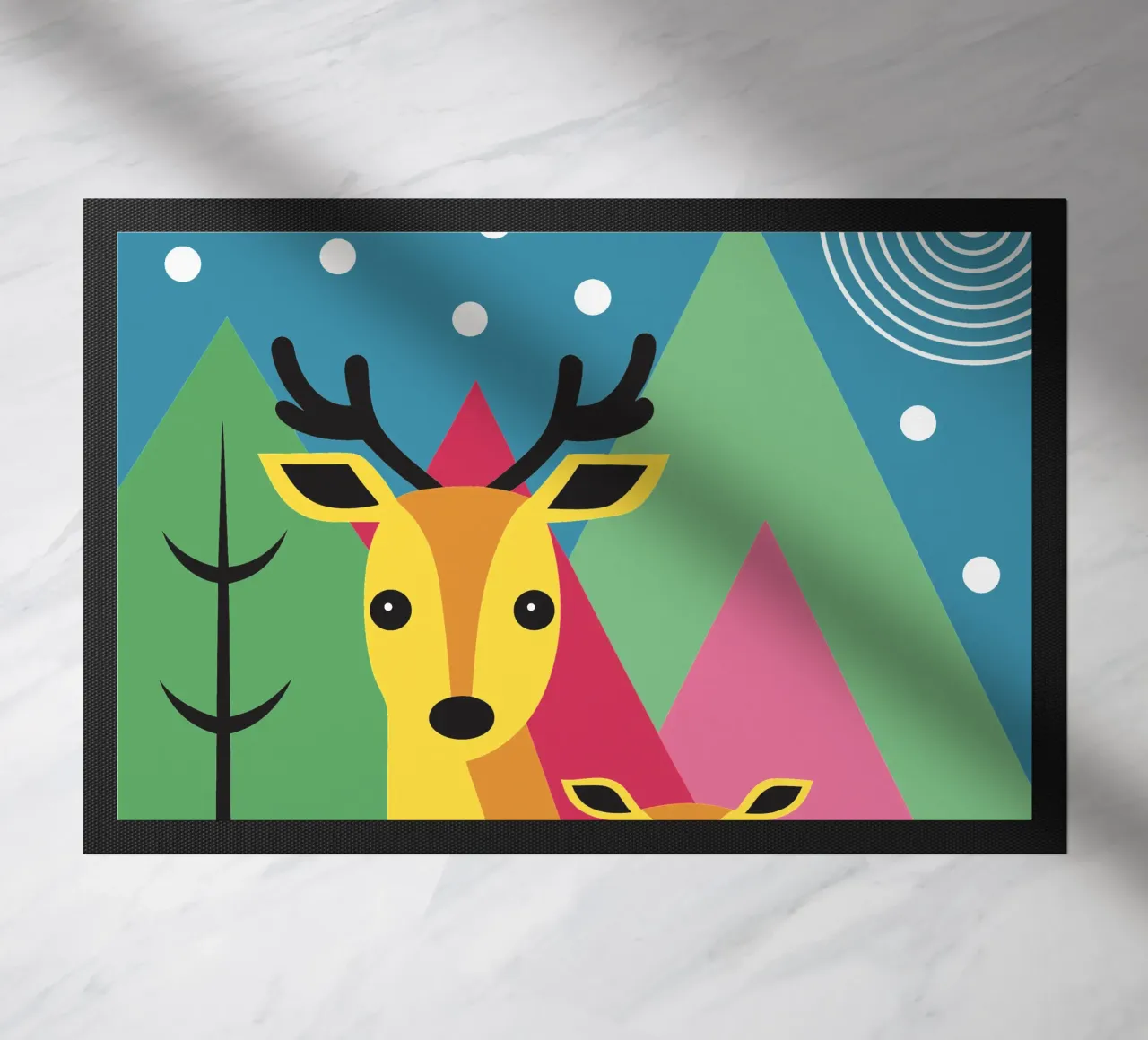 Two Deer doormat by LOOK DIFFERENT