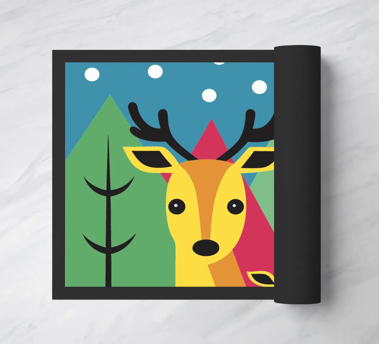 Two Deer doormat by LOOK DIFFERENT