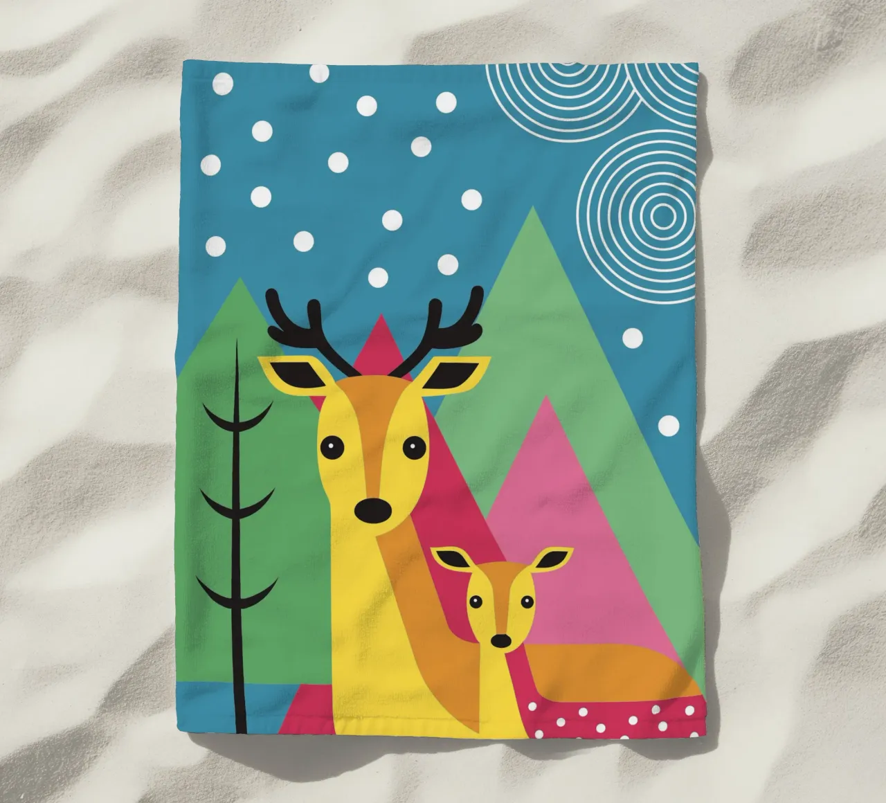 Due cervi telo mare da LOOK DIFFERENT