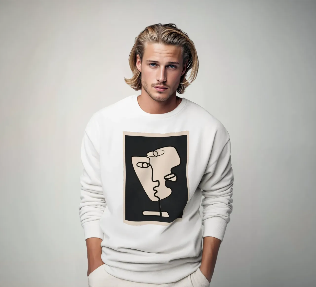 Interwoven Faces 1 felpa da Nadjaa