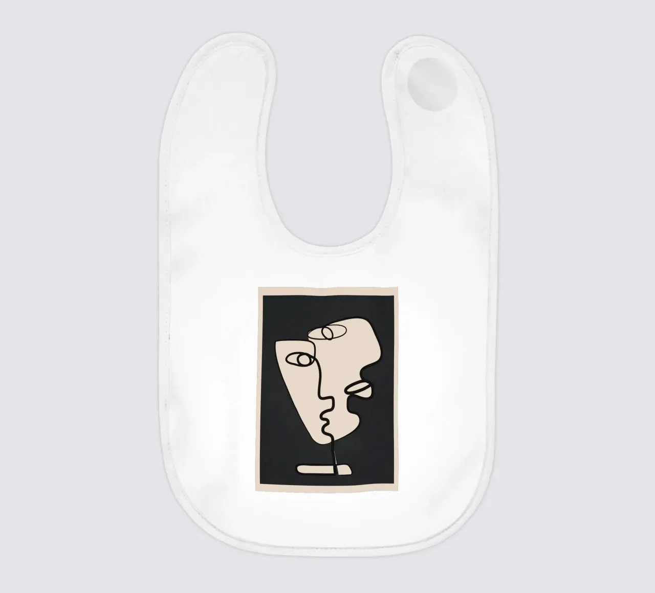 Interwoven Faces 1 baby bib by Nadjaa
