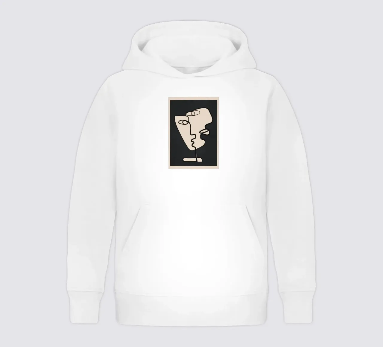 Interwoven Faces 1 kids hoodie by Nadjaa