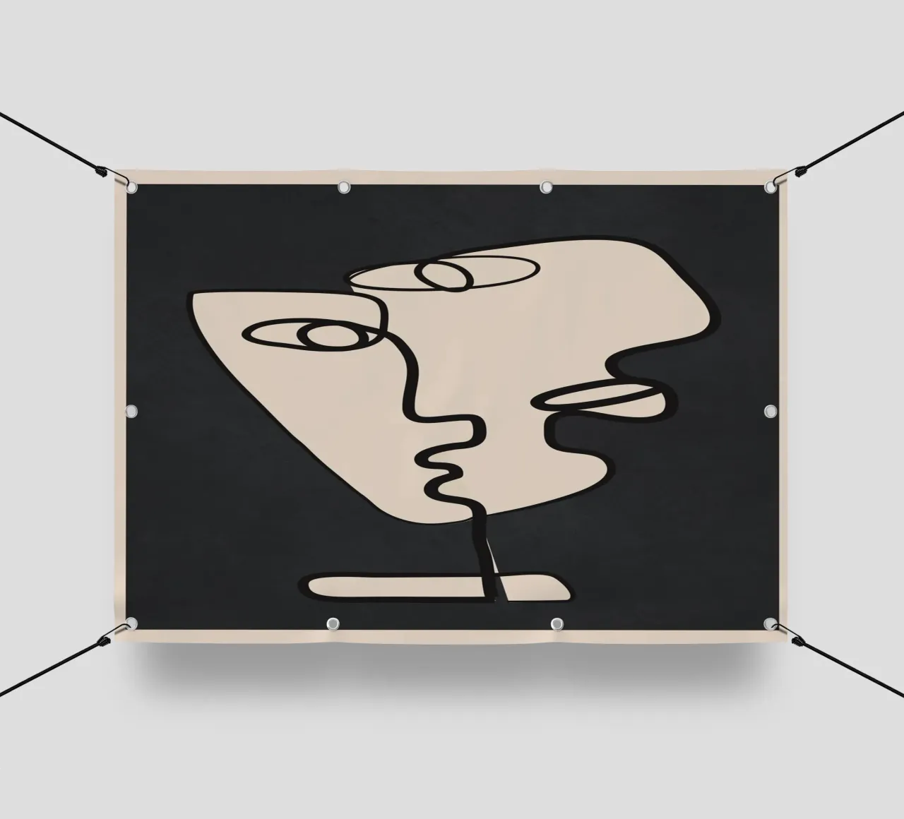 Interwoven Faces 1 telo in pvc da Nadjaa