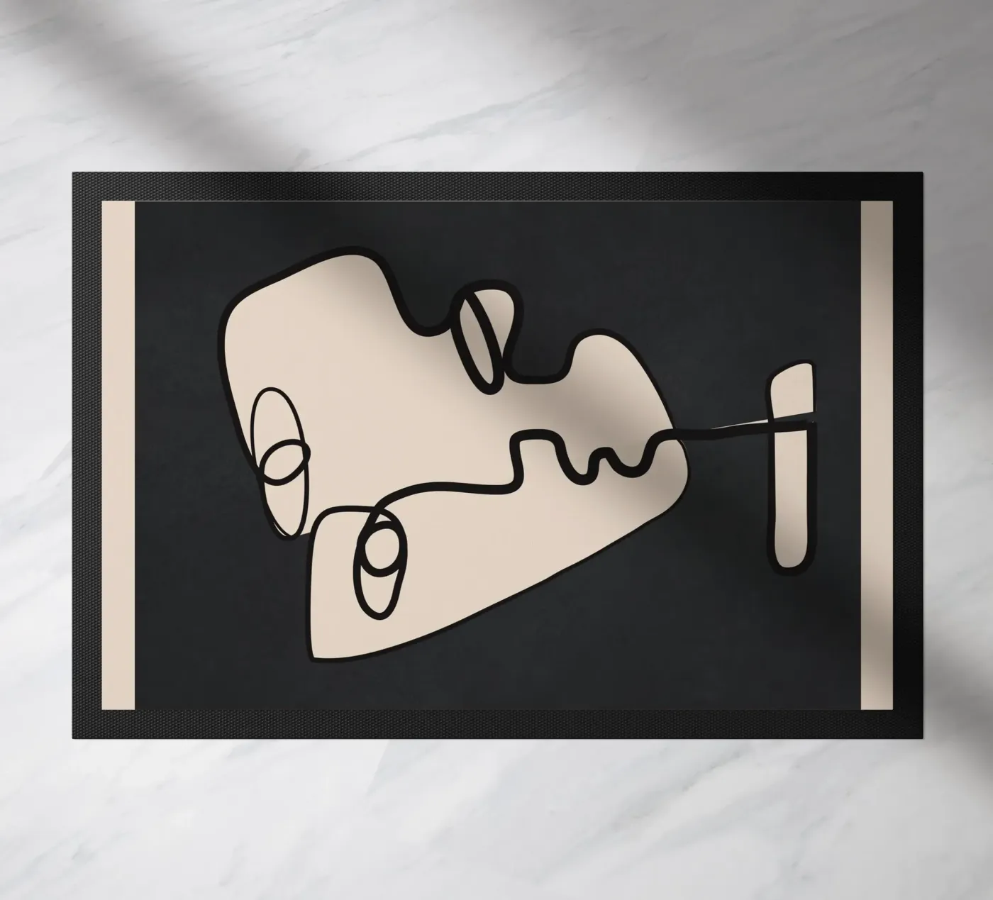 Interwoven Faces 1 Fußmatte von Nadjaa