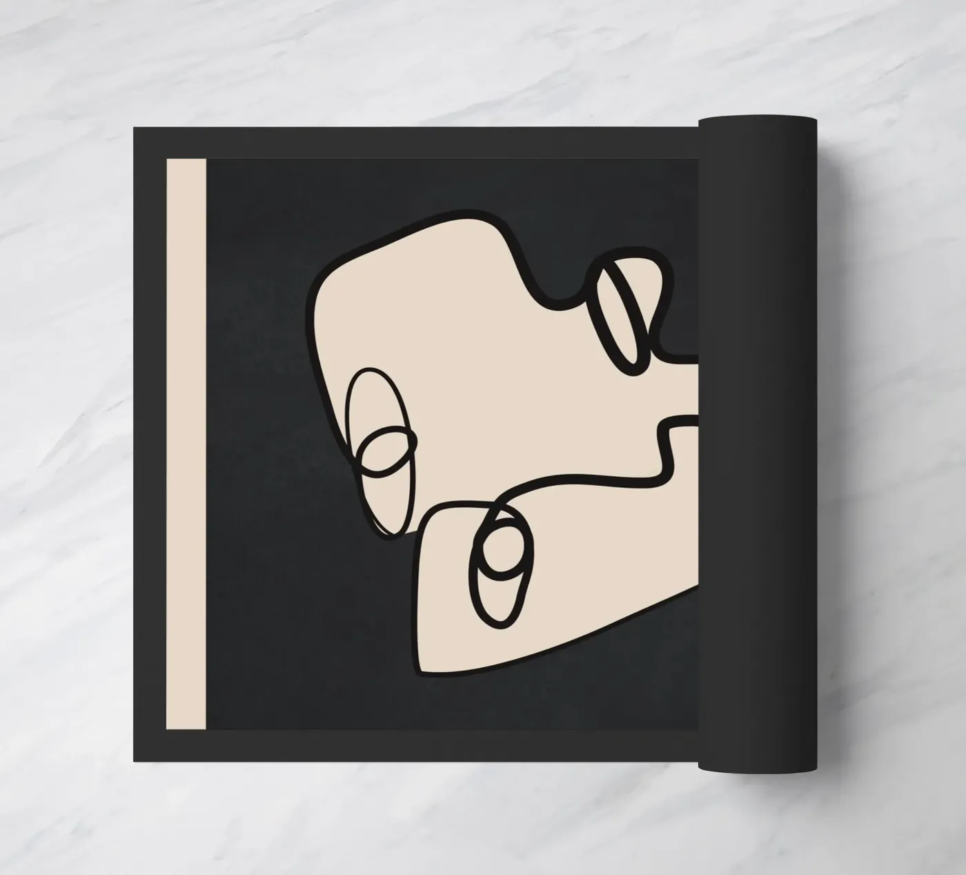 Interwoven Faces 1 doormat by Nadjaa