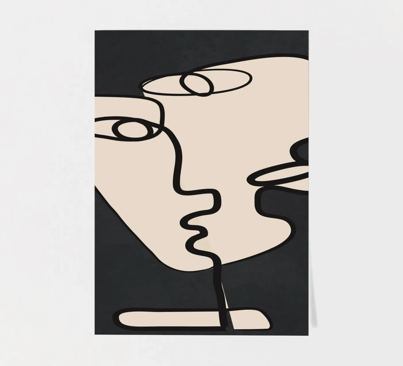 Interwoven Faces 1 sticker sheet by Nadjaa