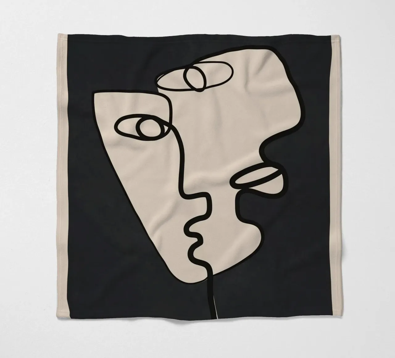 Interwoven Faces 1 coperta in pile da Nadjaa