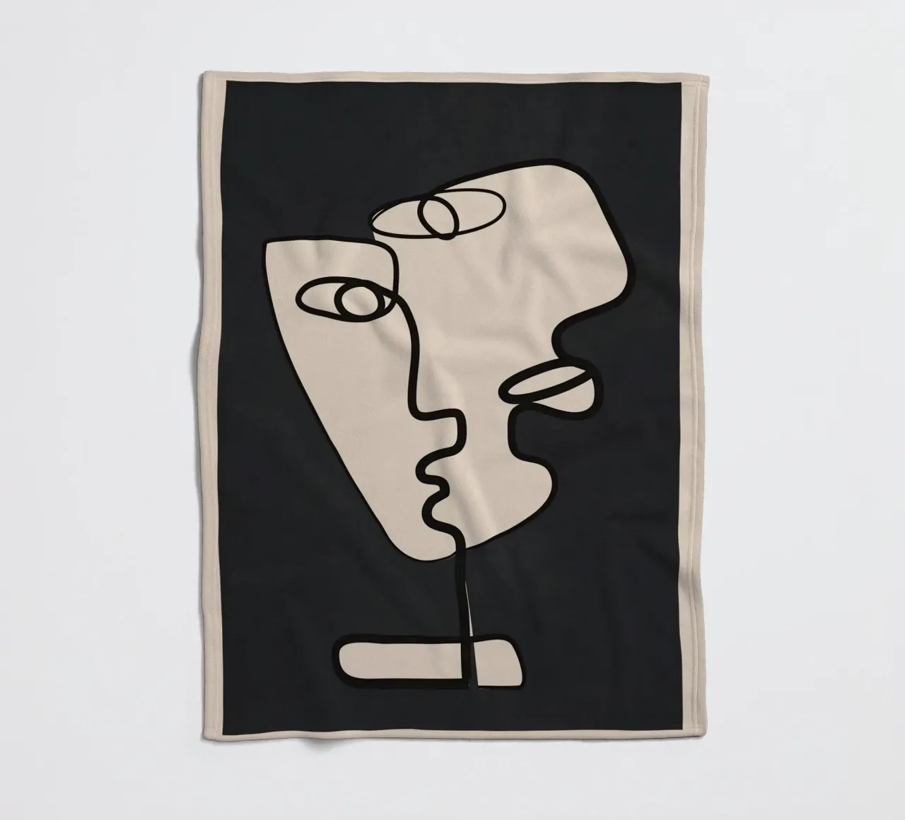 Interwoven Faces 1 coperta in pile da Nadjaa