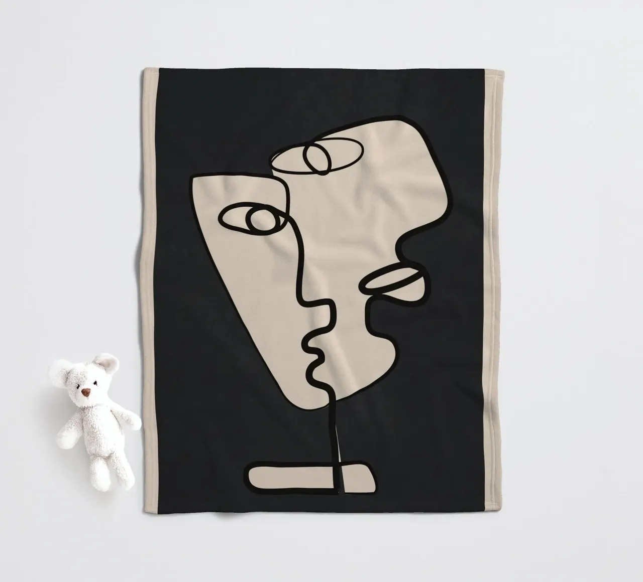 Interwoven Faces 1 coperta in pile da Nadjaa