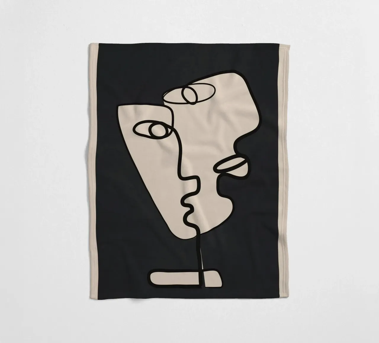 Interwoven Faces 1 coperta in pile da Nadjaa