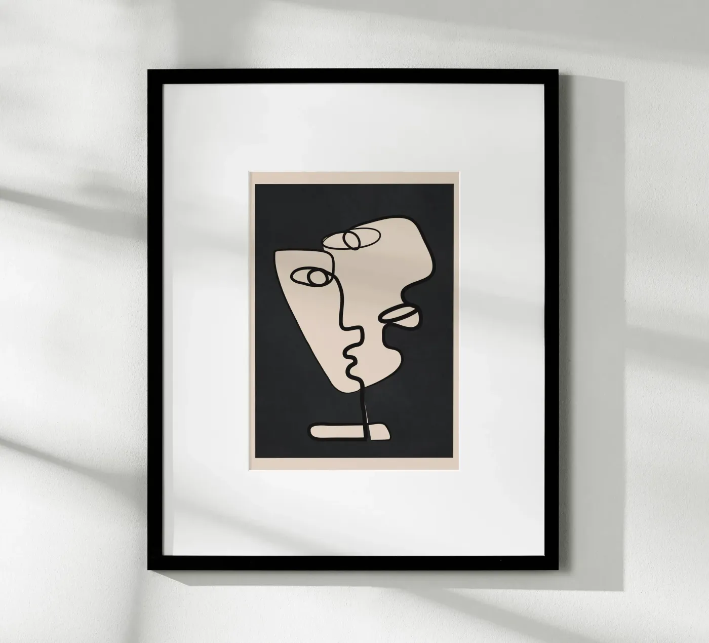 Interwoven Faces 1 poster by Nadjaa