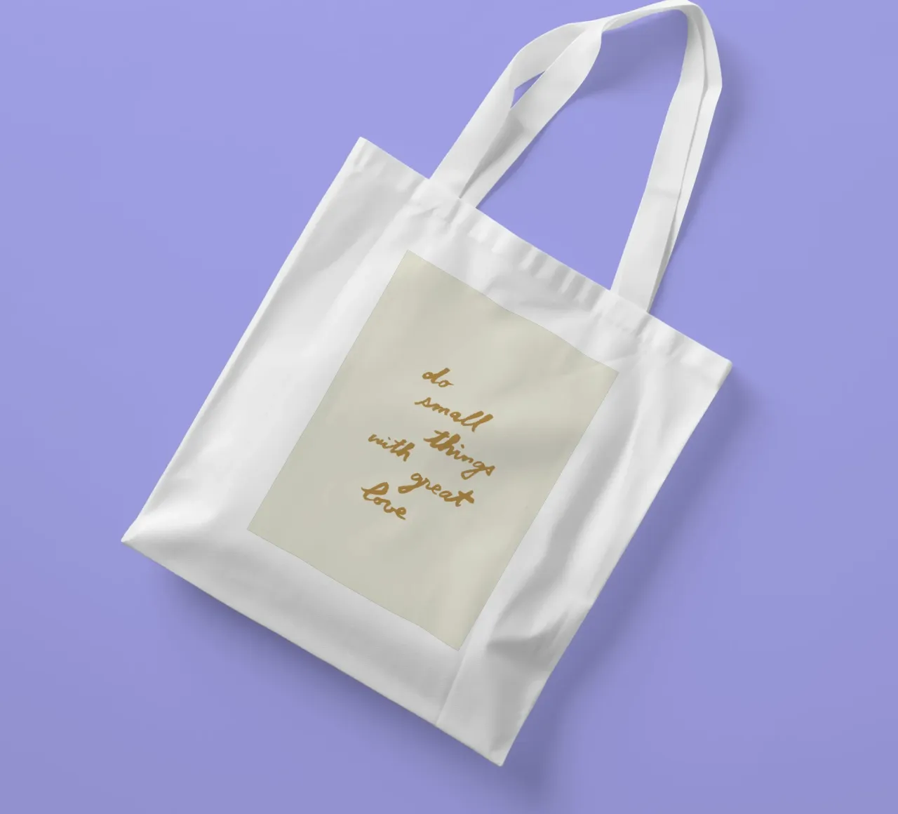 Fare piccole cose con grande amore - G borsa in juta da intemporalis