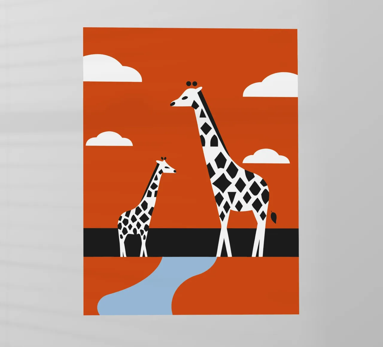 Two Giraffes pellicola backlit da LOOK DIFFERENT