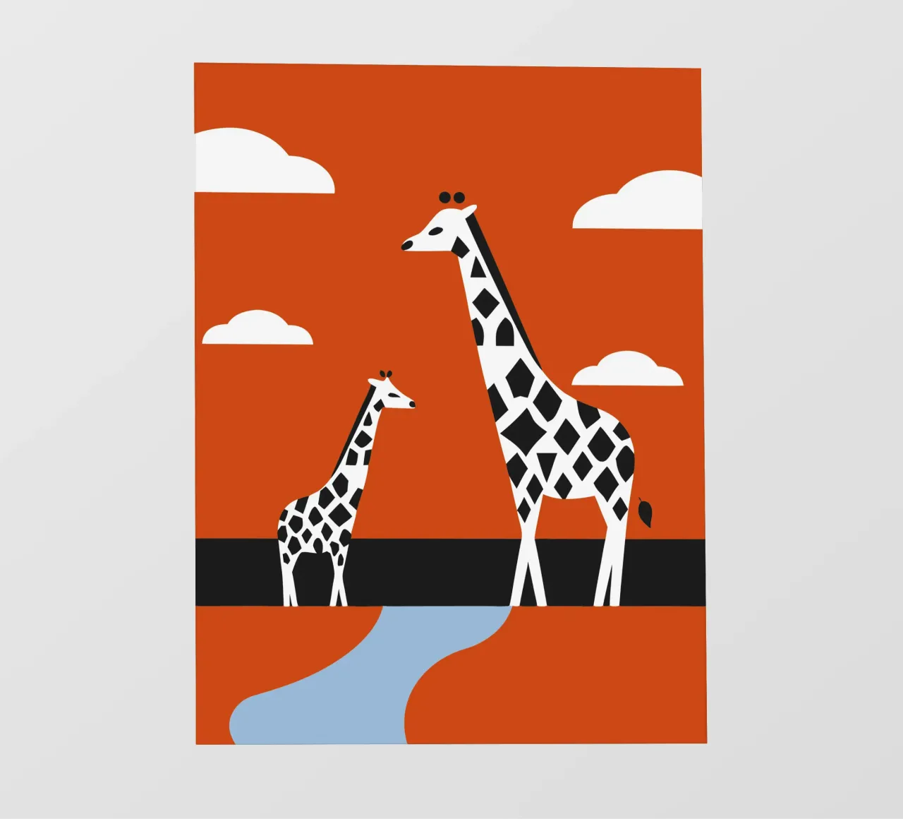 Two Giraffes telo in pvc da LOOK DIFFERENT