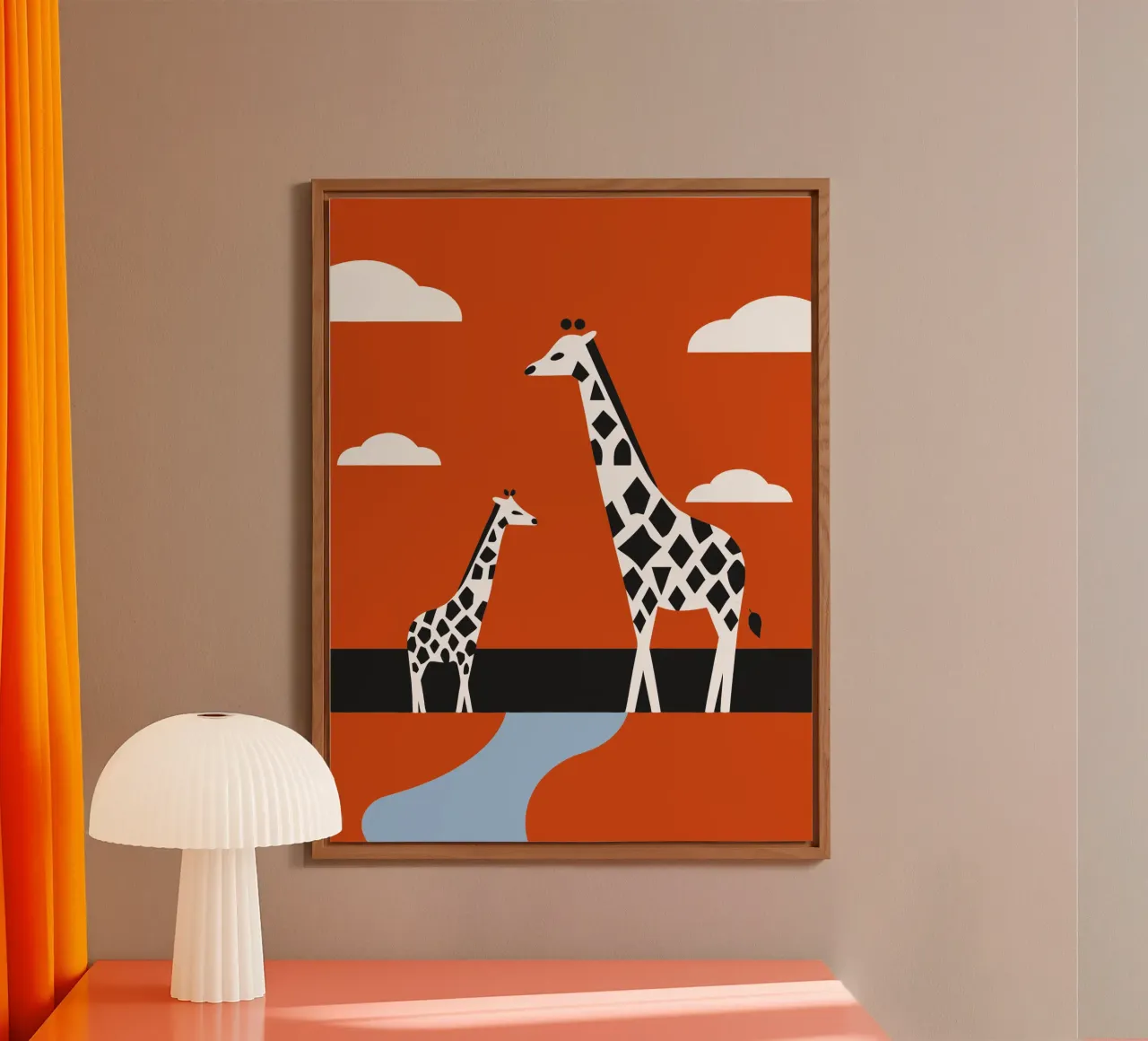 Deux girafes panneau forex de LOOK DIFFERENT